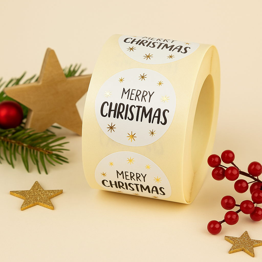 Sticker •Merry Christmas gold• 10 Stk.