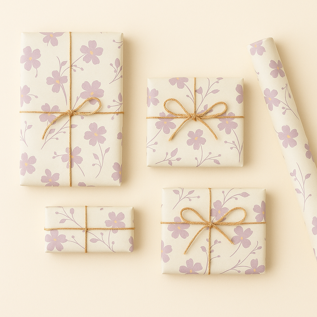 Seidenpapier •Blumen lila• Eigenproduktion 10 Blatt