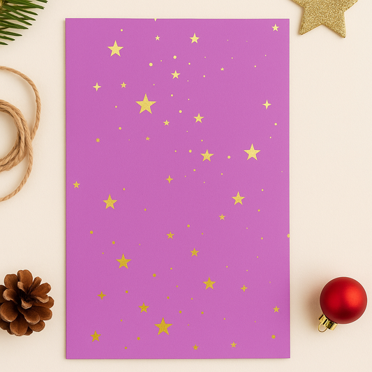 Papier Taschen  •Sternenhimmel• 10 Stk lila