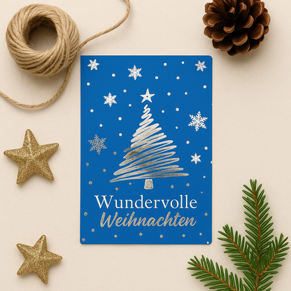 Mini Kärtchen •Winterwonderland• mit Goldmetallic