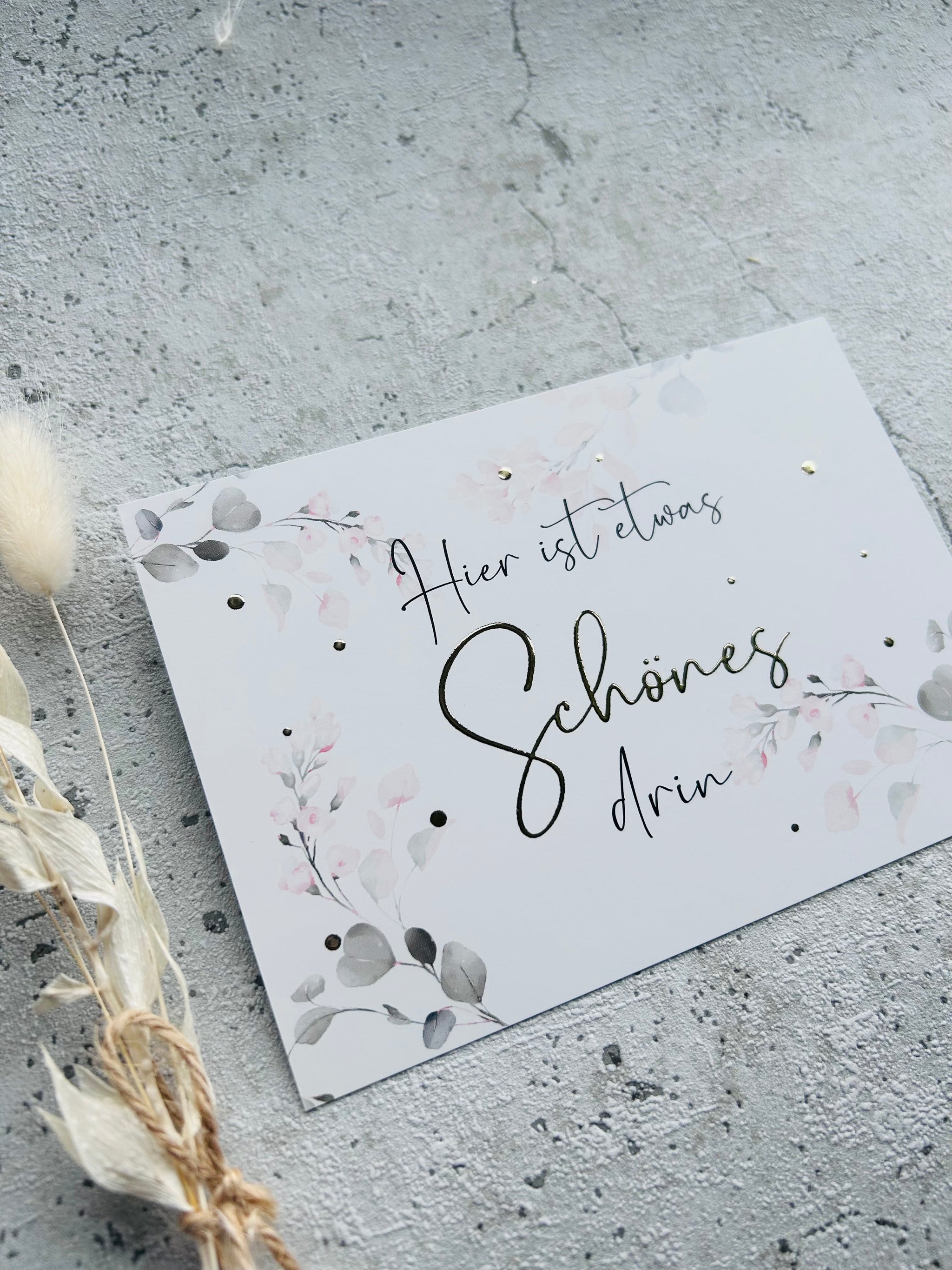 Karten  • hier ist etwas schönes drin • Goldmetallic