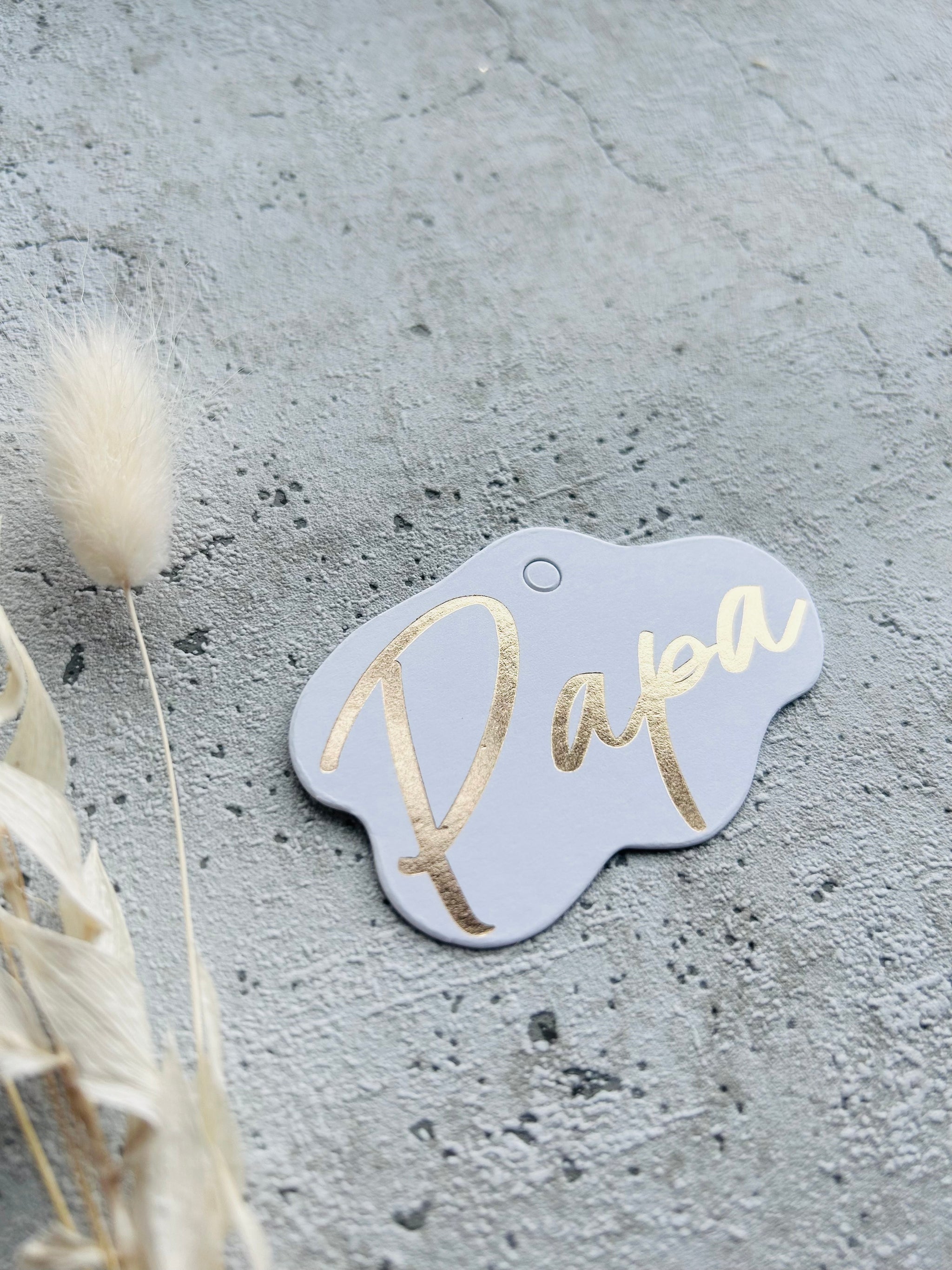 Geschenkeanhänger Papa gold