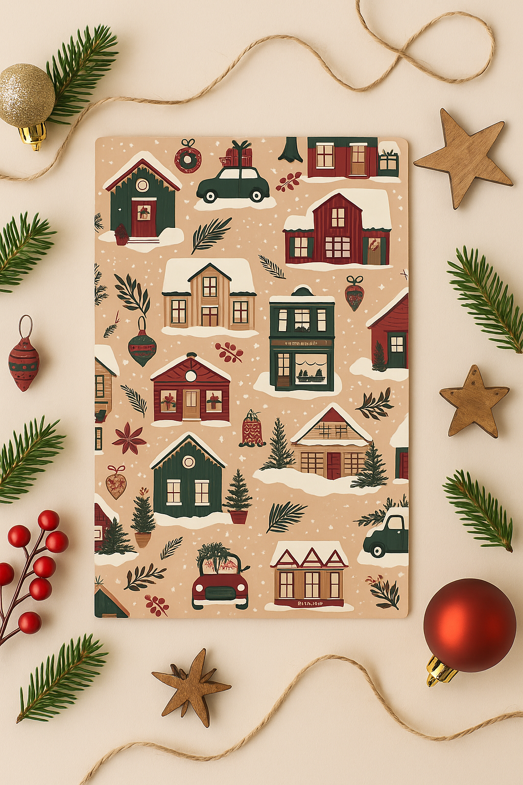 Papier Taschen  • Weihnachtsdorf •10 Stk