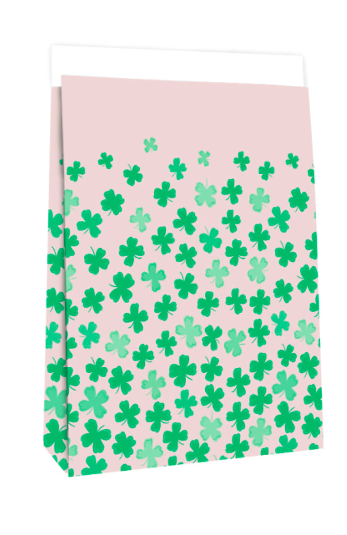 Blockbodenbeutel Kleeblatt Glücksklee