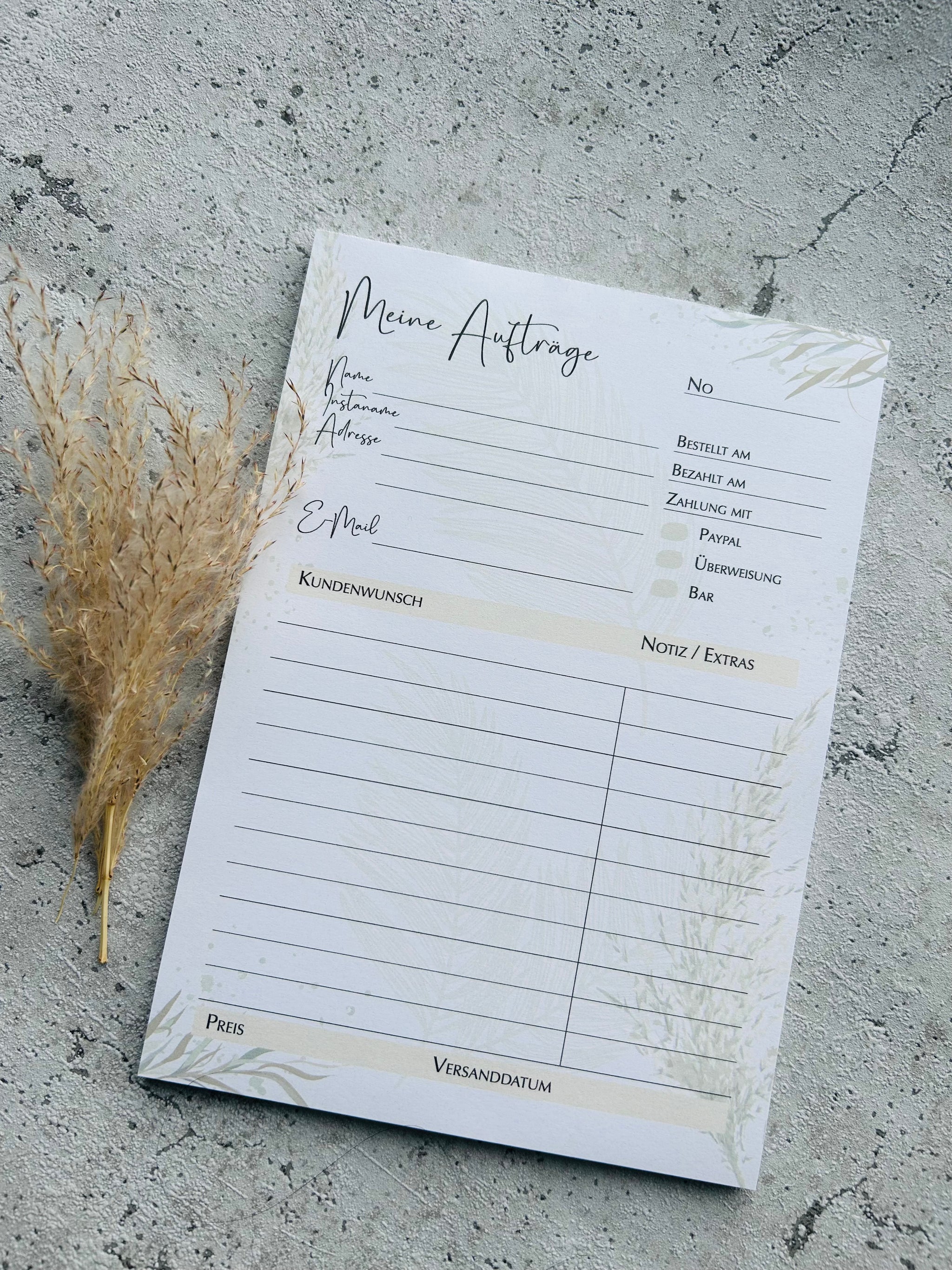 Auftragsblock A5 BOHO