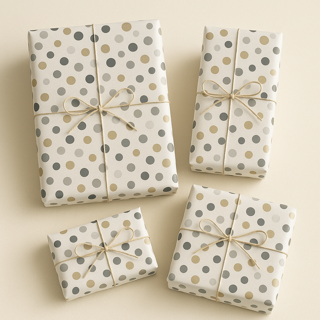 Seidenpapier  Goldene Punkte