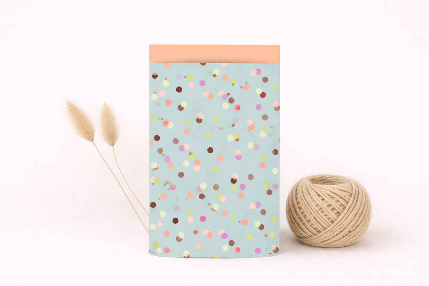 Papier Taschen  • Konfetti türkis•10 Stk