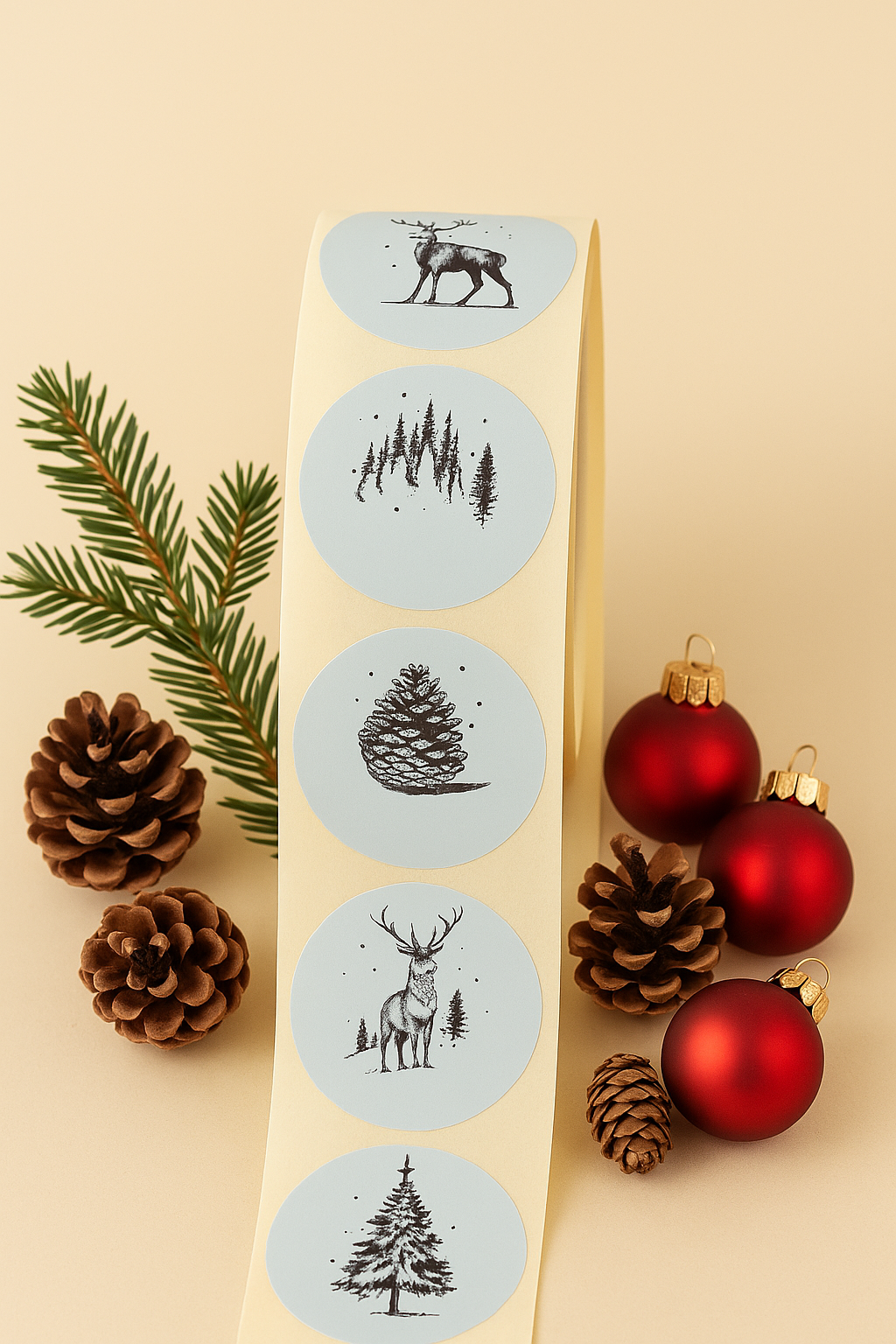 Sticker Winterwald gold 10 Stk