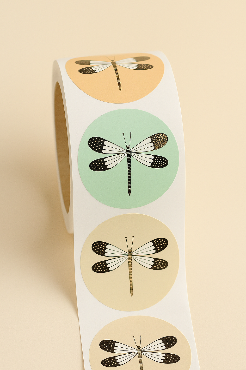 Sticker Libelle gold 10 Stk.