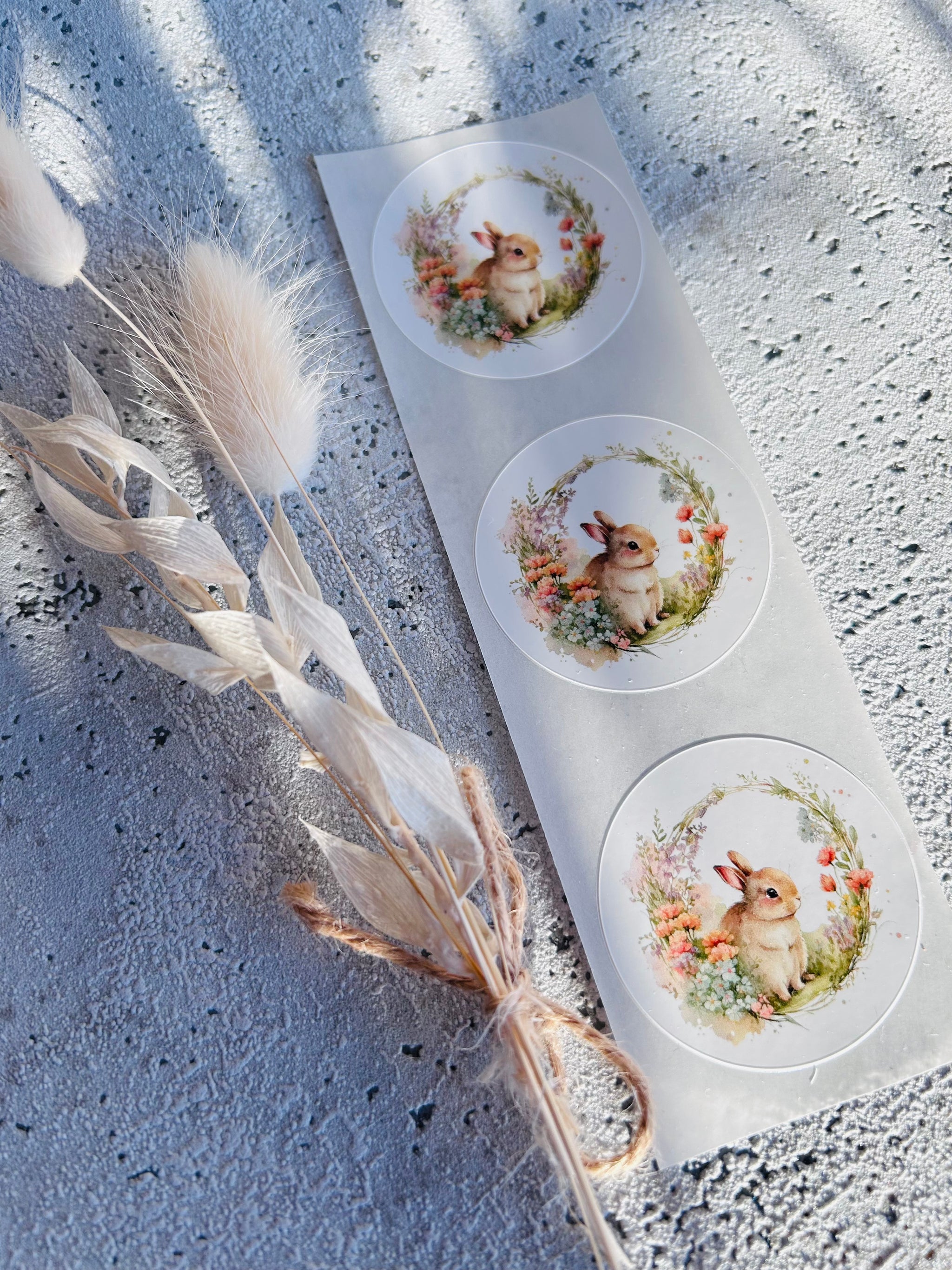 Sticker boho Aquarell Hase 10 Stk.