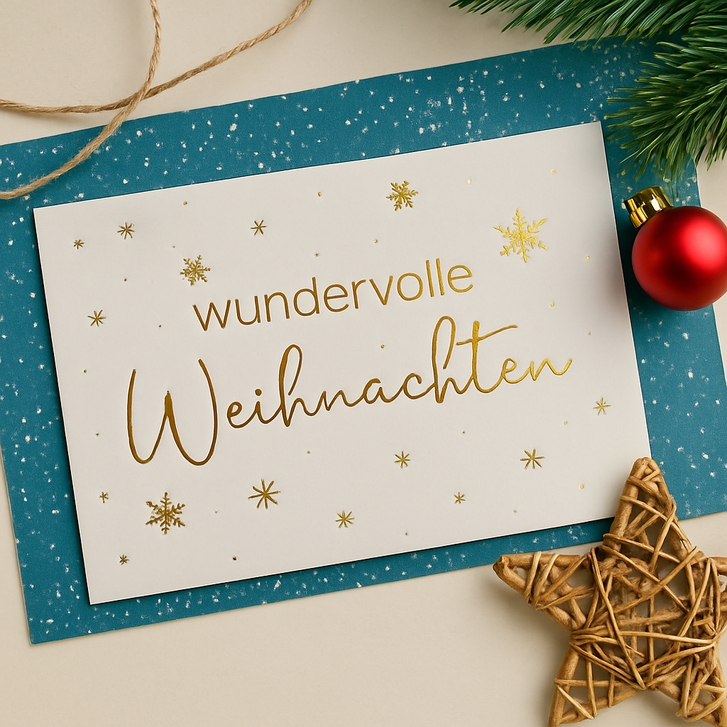Karte  • wundervolle Weihnachten •