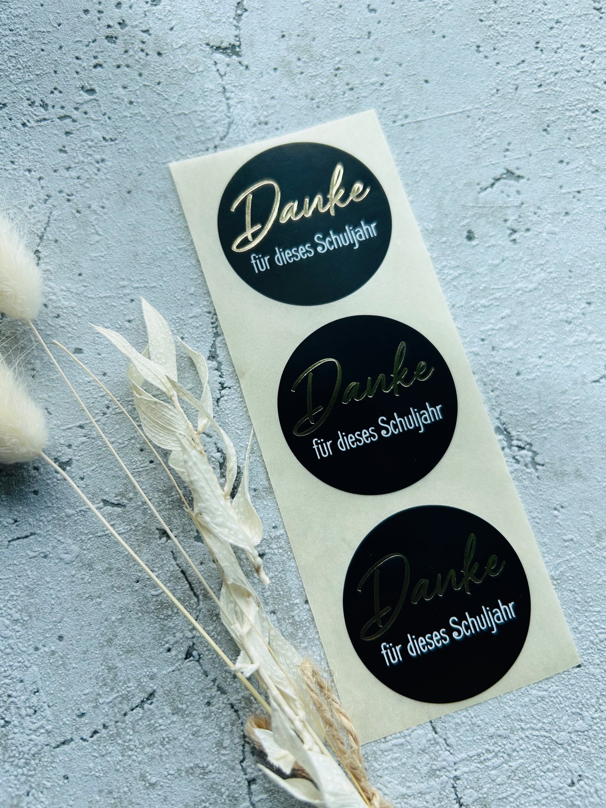 Sticker • Danke für das Schuljahr • 10 Stk Goldveredlung