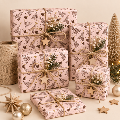 Seidenpapier Weihnachtsbaum rosa