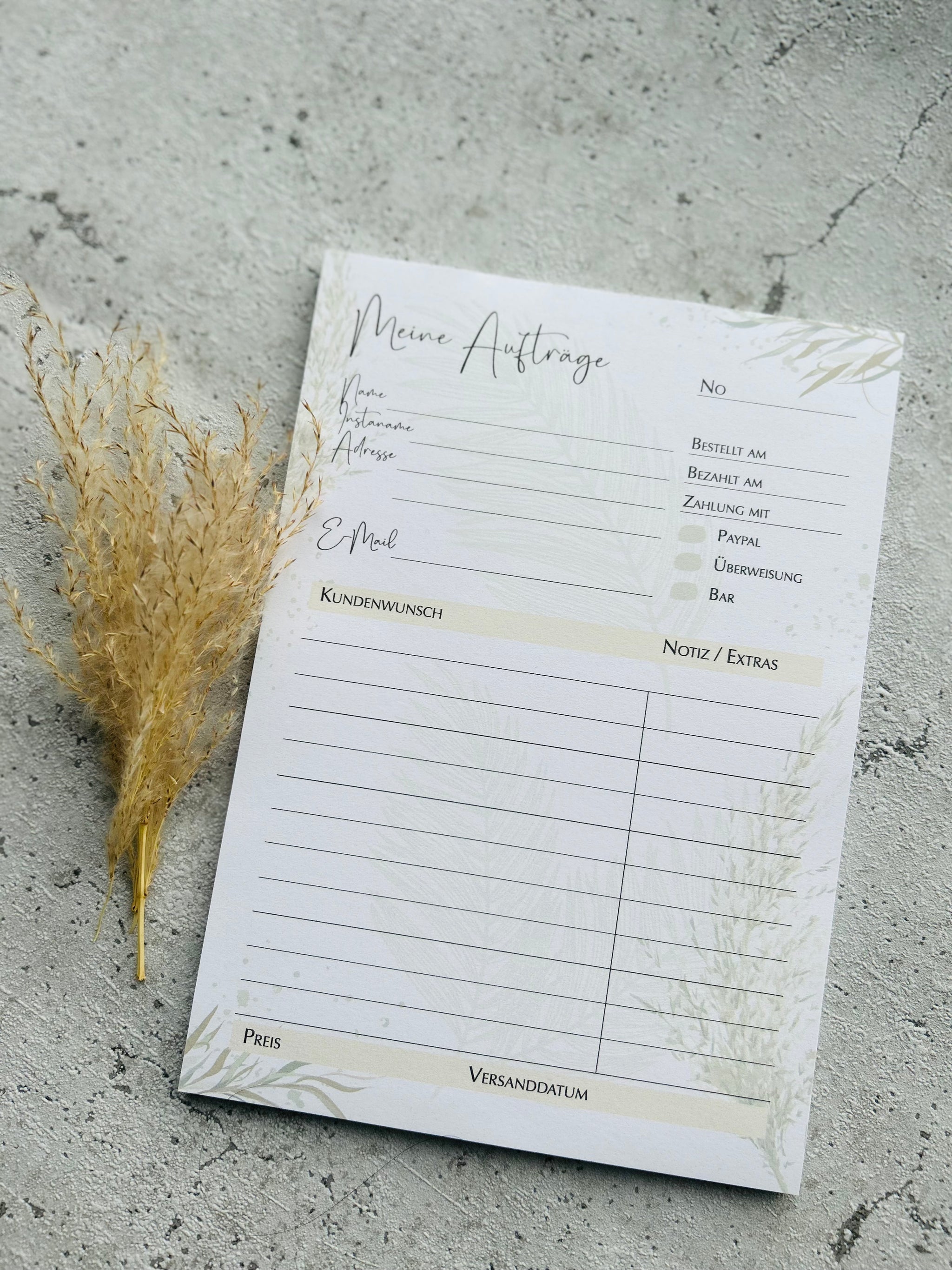 Auftragsblock A5 BOHO