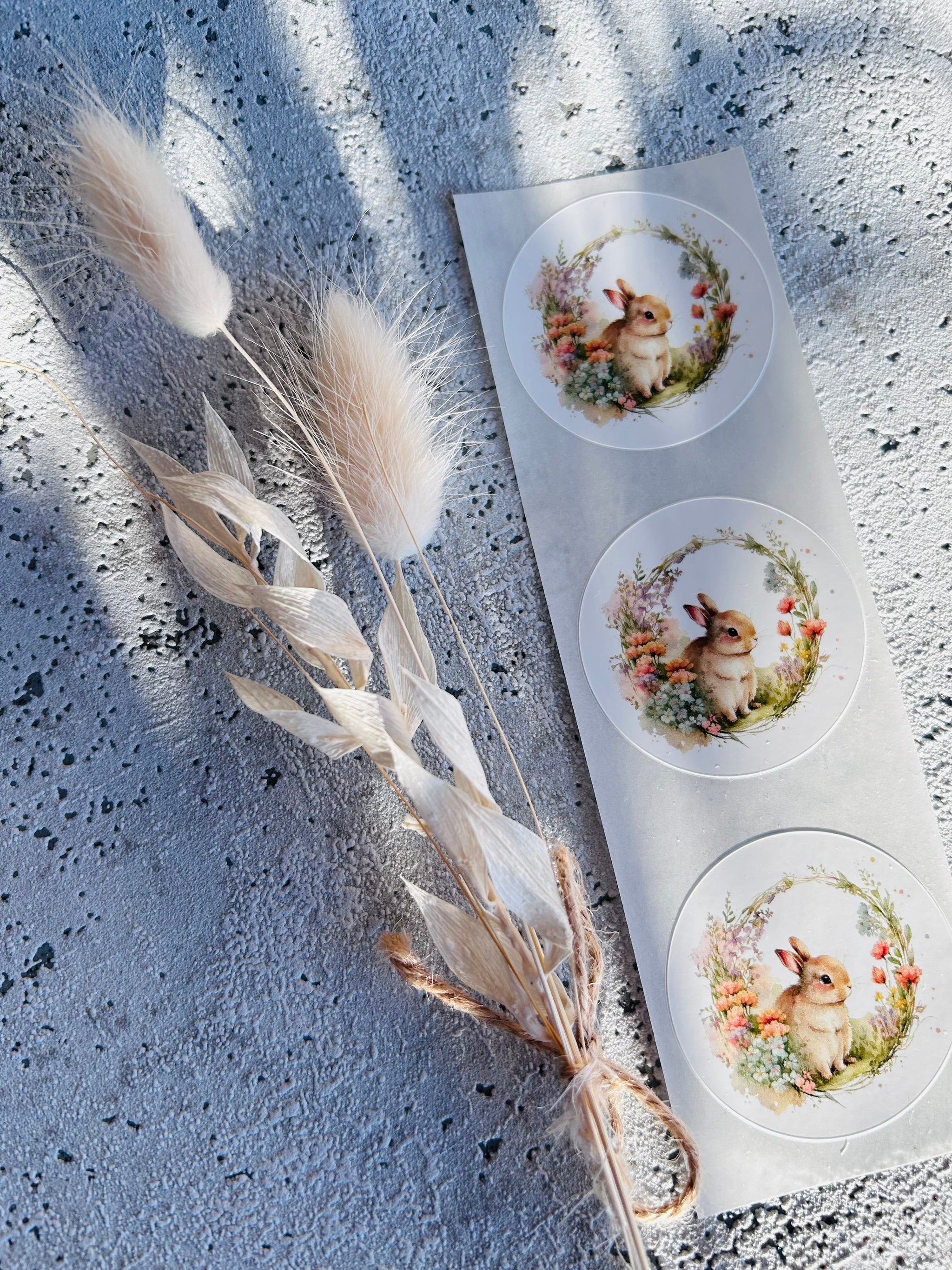 Sticker boho Aquarell Hase 10 Stk.