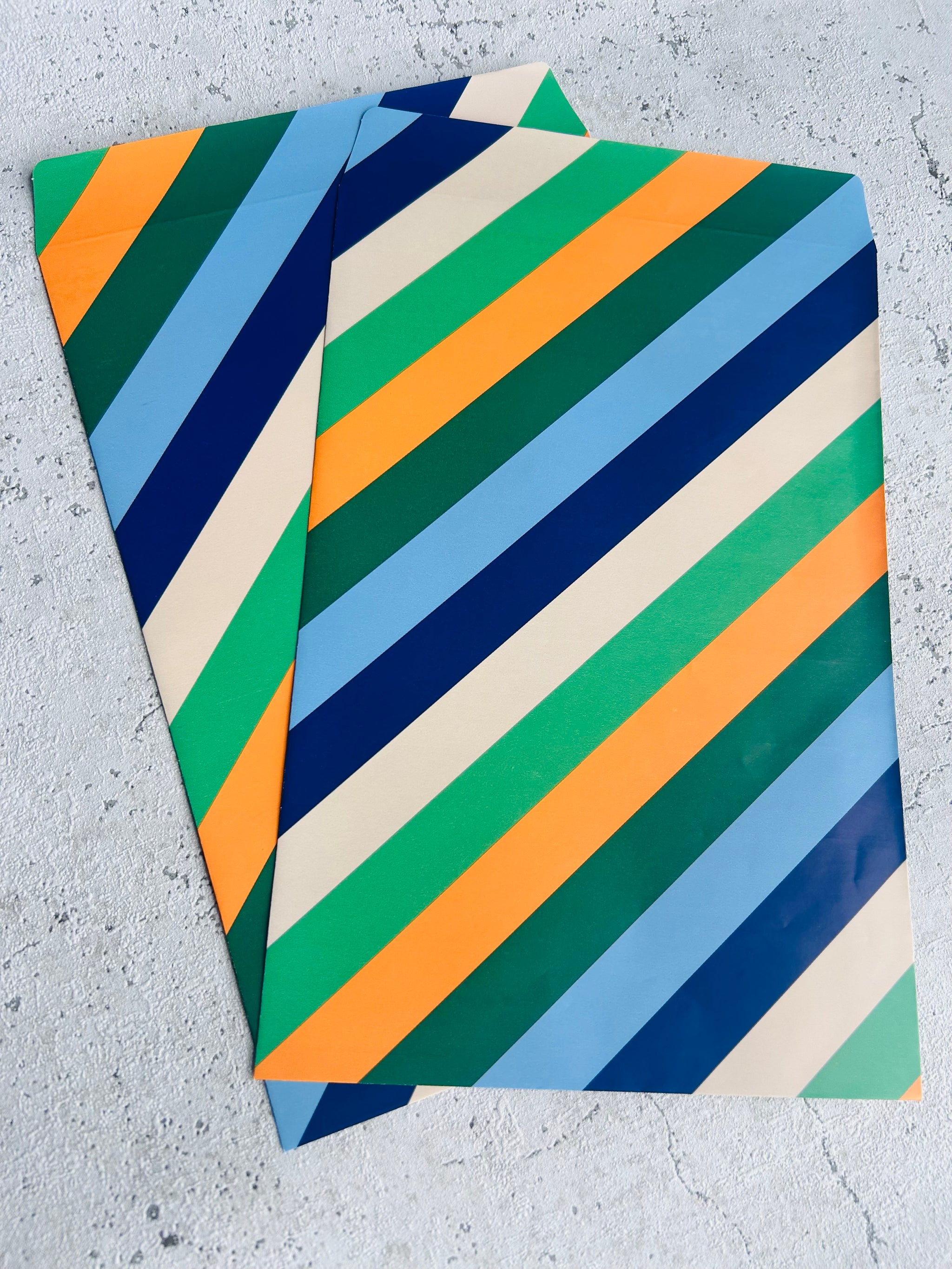 Papier Taschen • STRIPES BLUE • 10 Stk