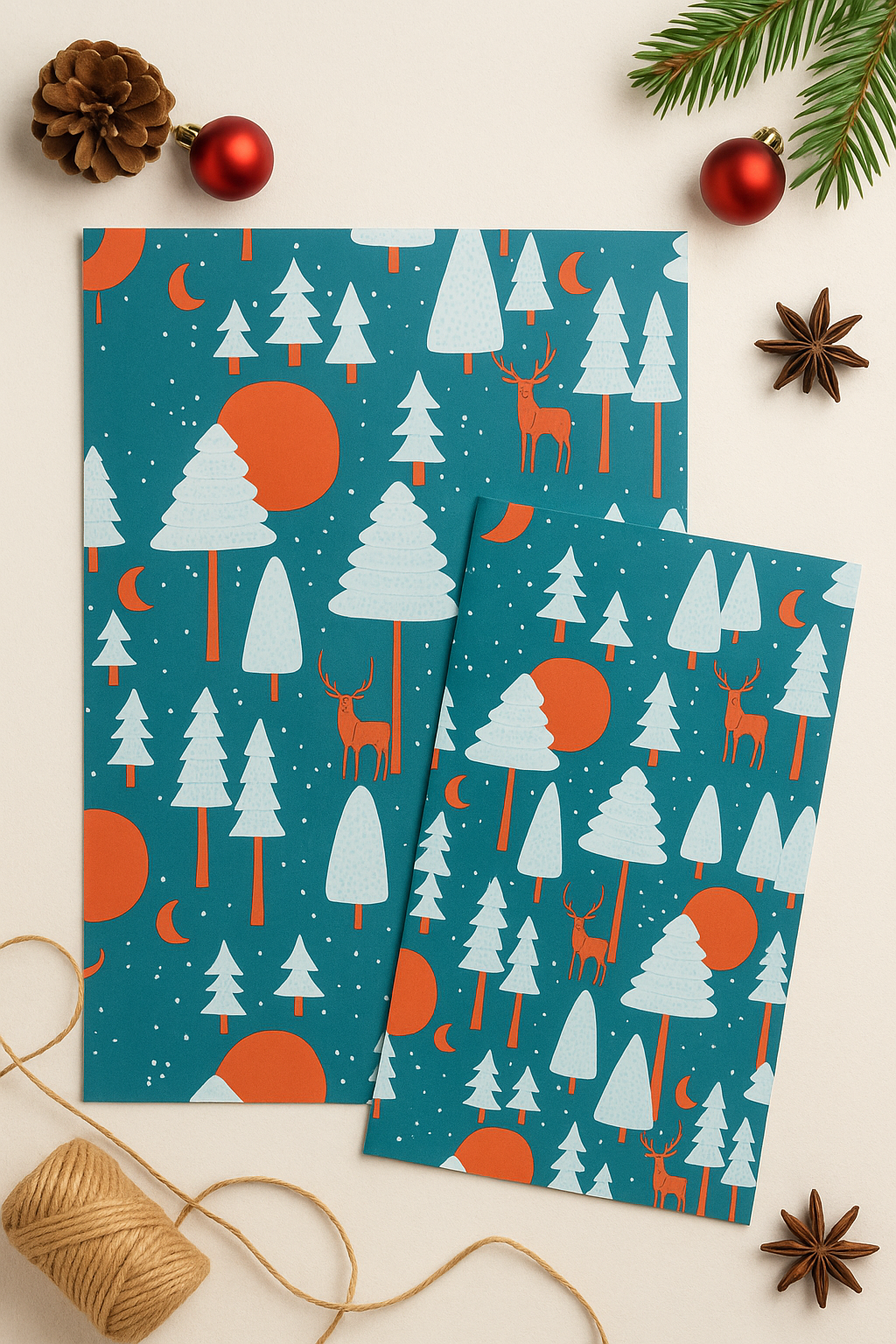 Papier Taschen  •Winterwald • 10 Stk