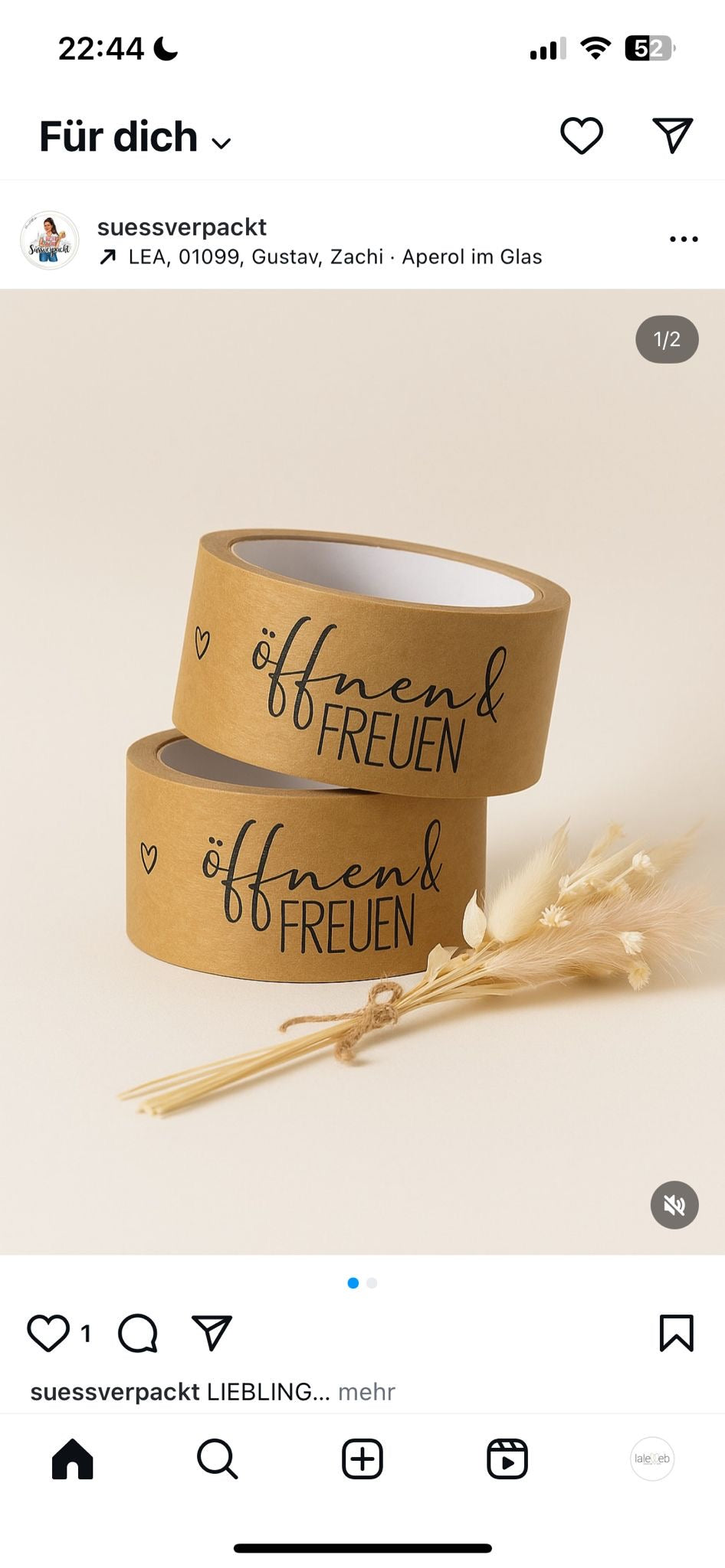 Papierklebeband 50 mm x 55 m • öffnen & FREUEN •