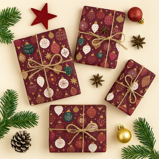 Seidenpapier Christmas Kugeln Weihnachten