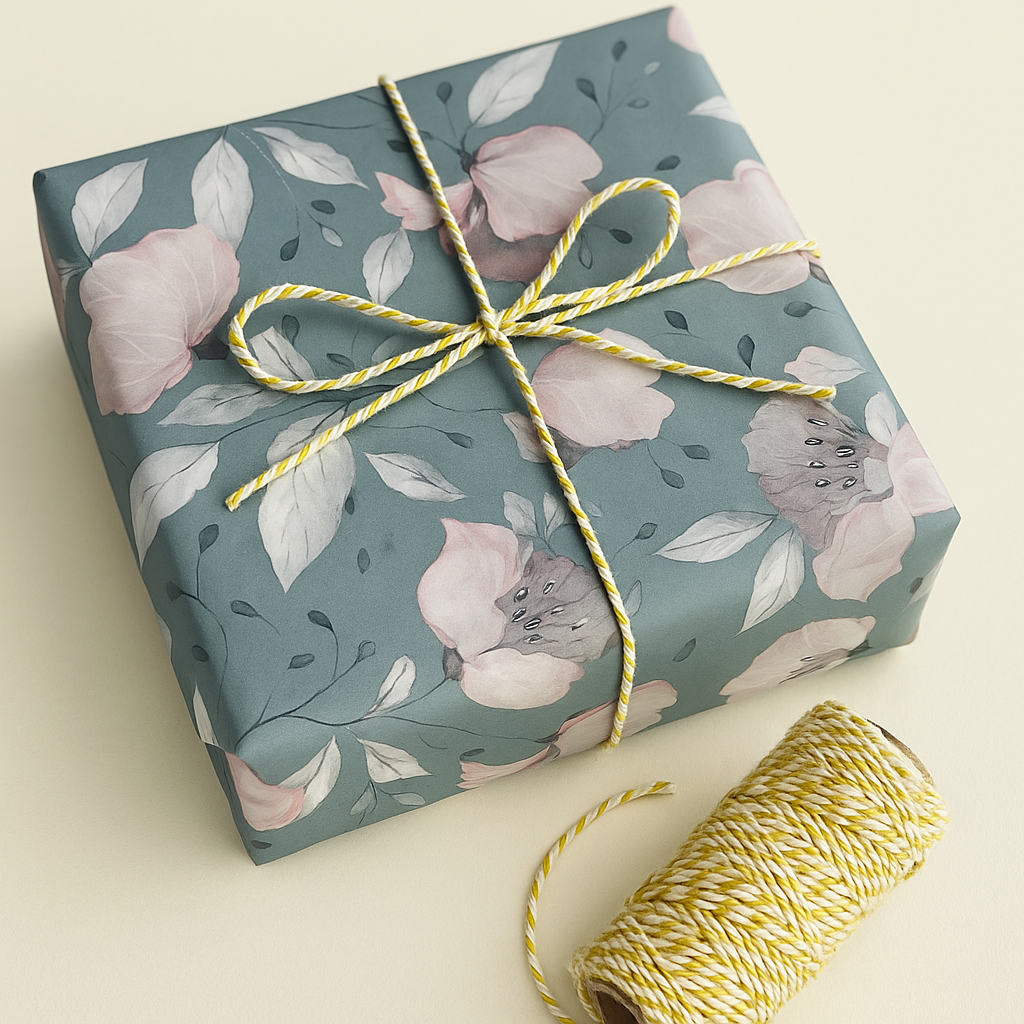 Seidenpapier •Grey Flowers• Eigenproduktion 10 Blatt