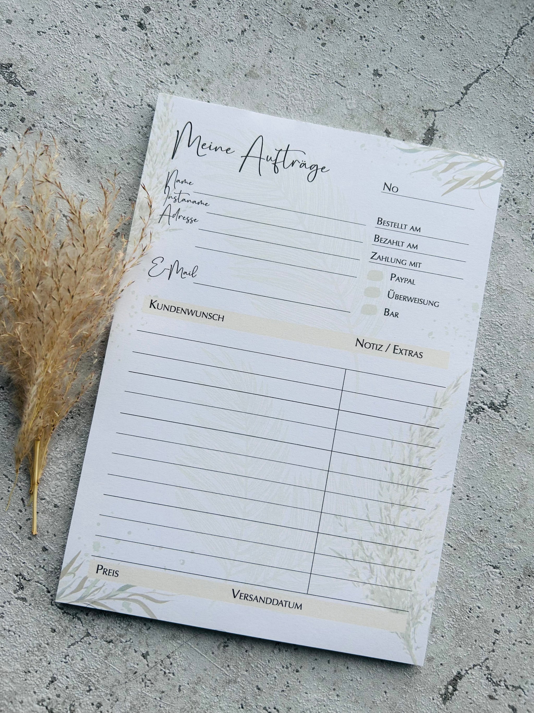 Auftragsblock A5 BOHO