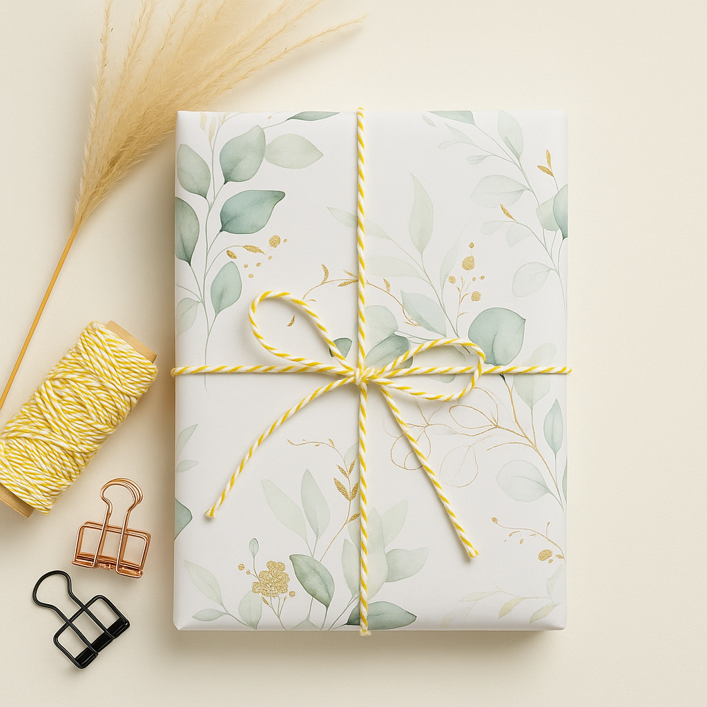 Seidenpapier •Golden Eukalyptus• 10 Blatt