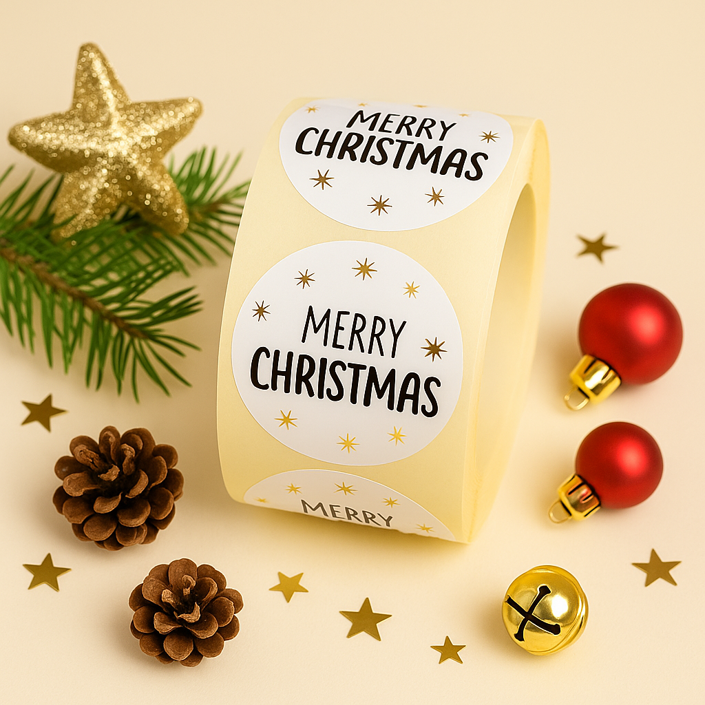 Sticker •Merry Christmas gold• 10 Stk.