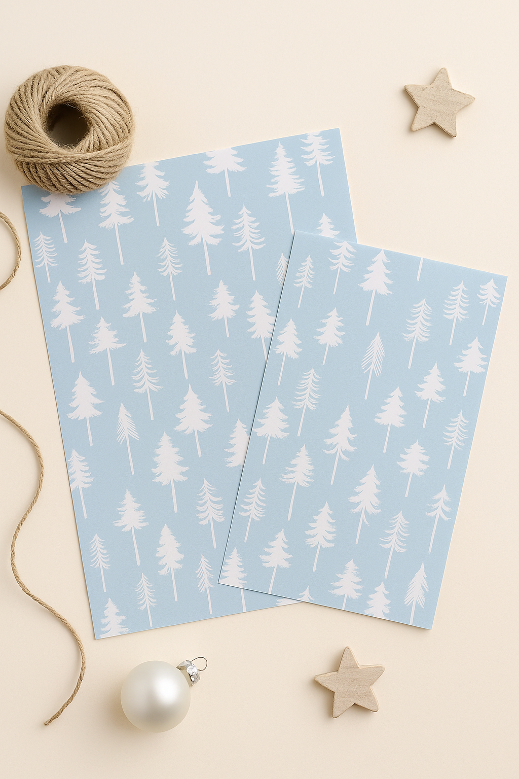 Papier Taschen  •Tannenbaum /Stars gold• 10 Stk