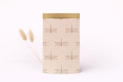 Papier Taschen  • Libellen Kraft Gold •10 Stk