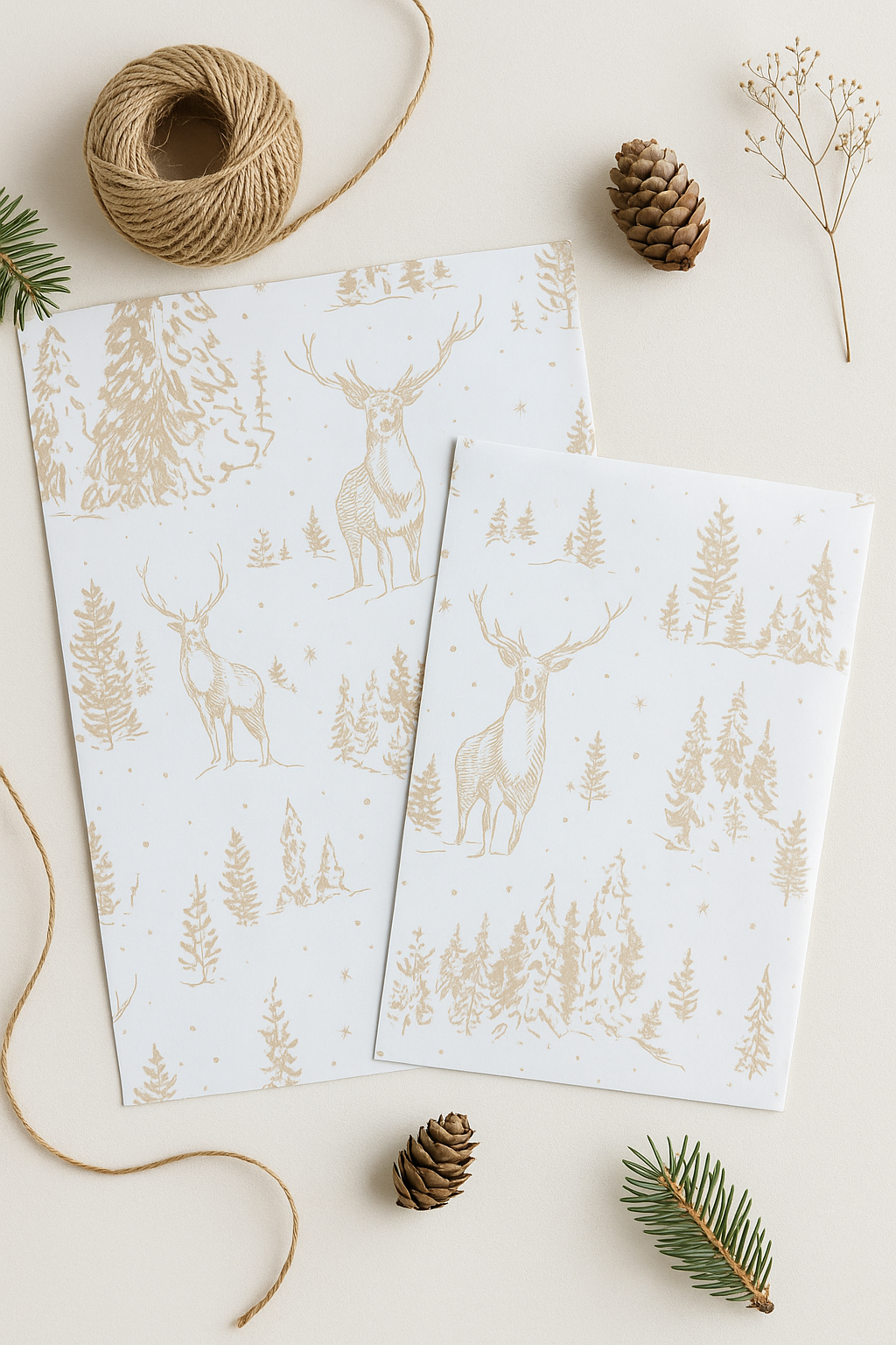 Papier Taschen  •Winterwald • 10 Stk