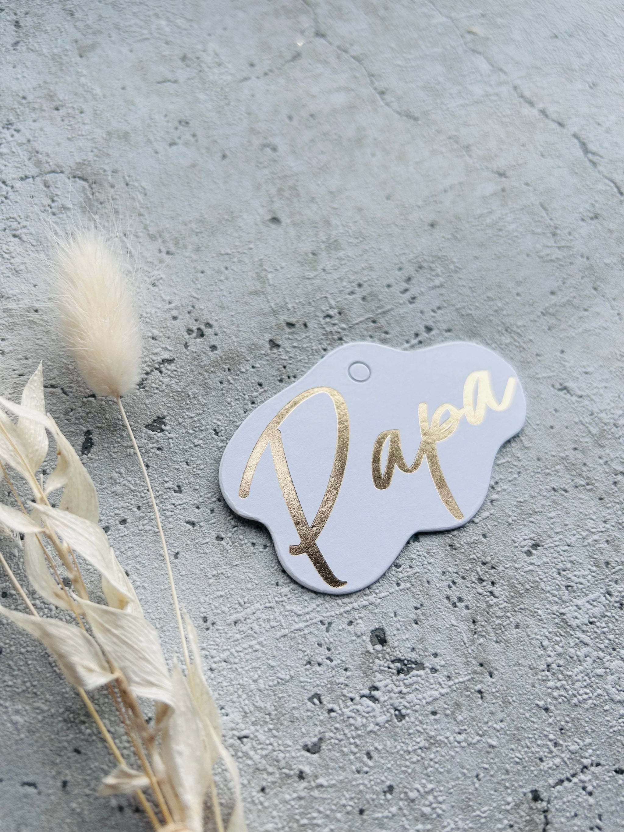 Geschenkeanhänger Papa gold