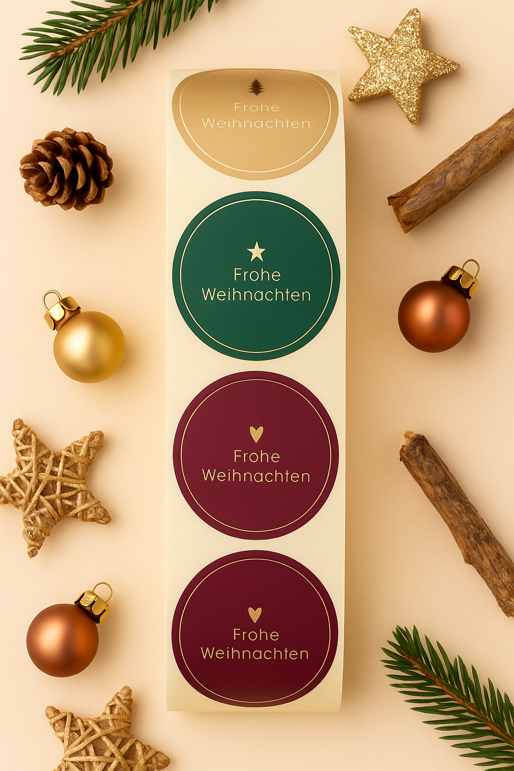 Sticker • Frohe Weihnachten • Eigenproduktion 10 Stk