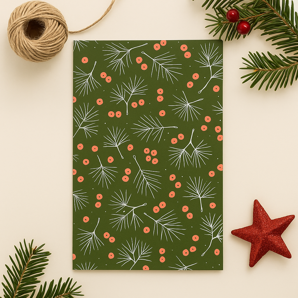 Papier Taschen  •Mistelzweig grün •10 Stk