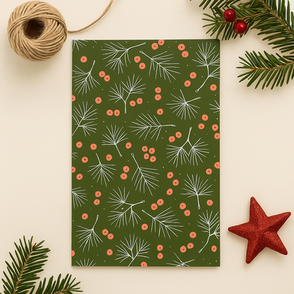 Papier Taschen  •Mistelzweig grün •10 Stk