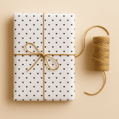 Seidenpapier mit Schwarzen Herzchen