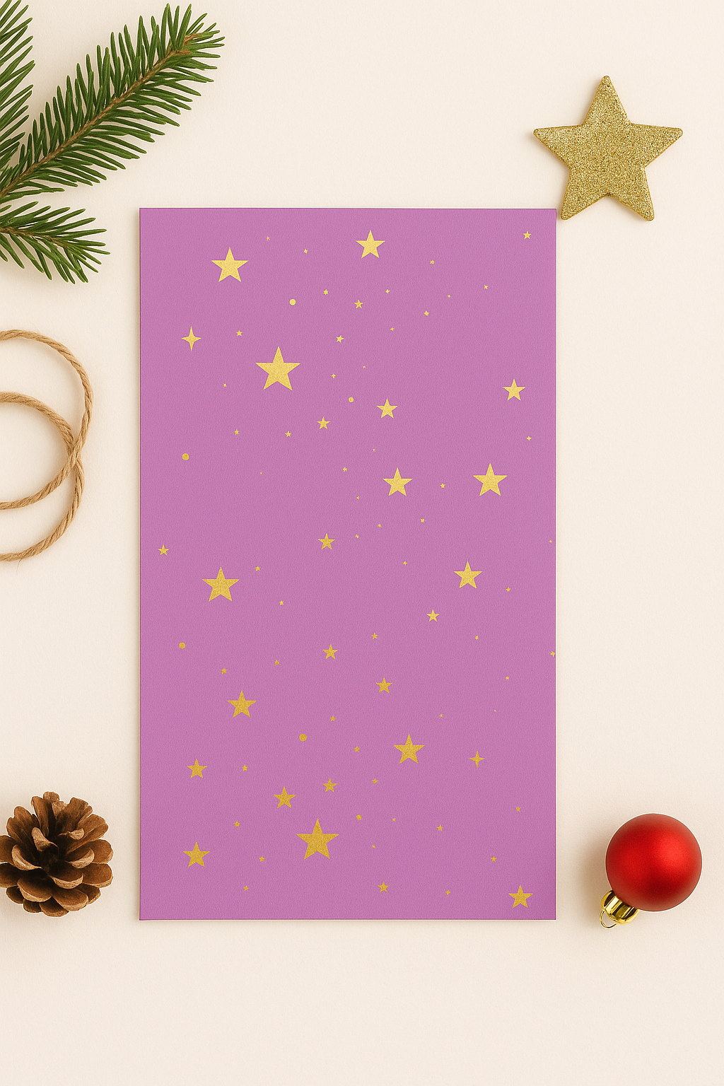 Papier Taschen  •Sternenhimmel• 10 Stk lila