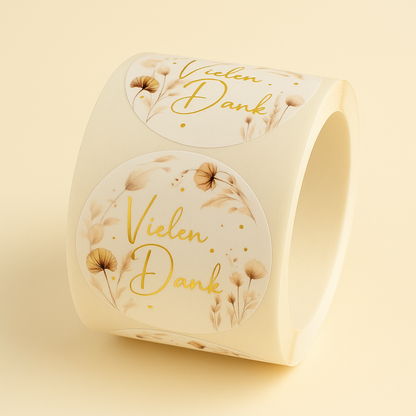 Sticker • Vintage Boho vielen Dank • 10 Stk