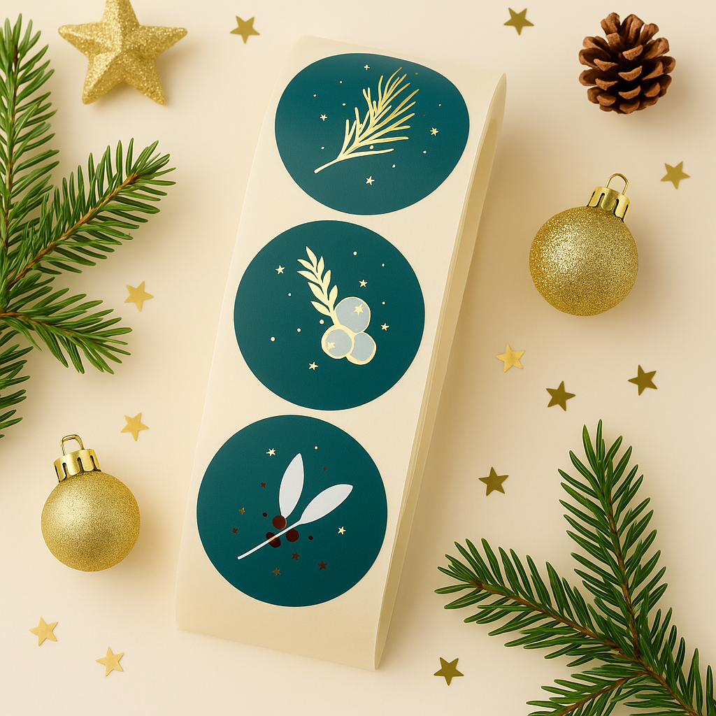 Sticker • Weihnachtsblumen• Eigenproduktion 10 Stk