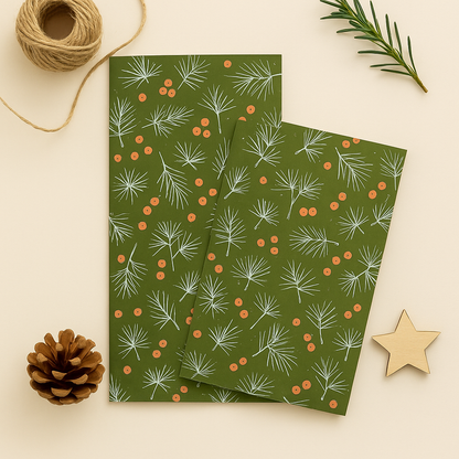 Papier Taschen  •Mistelzweig grün •10 Stk