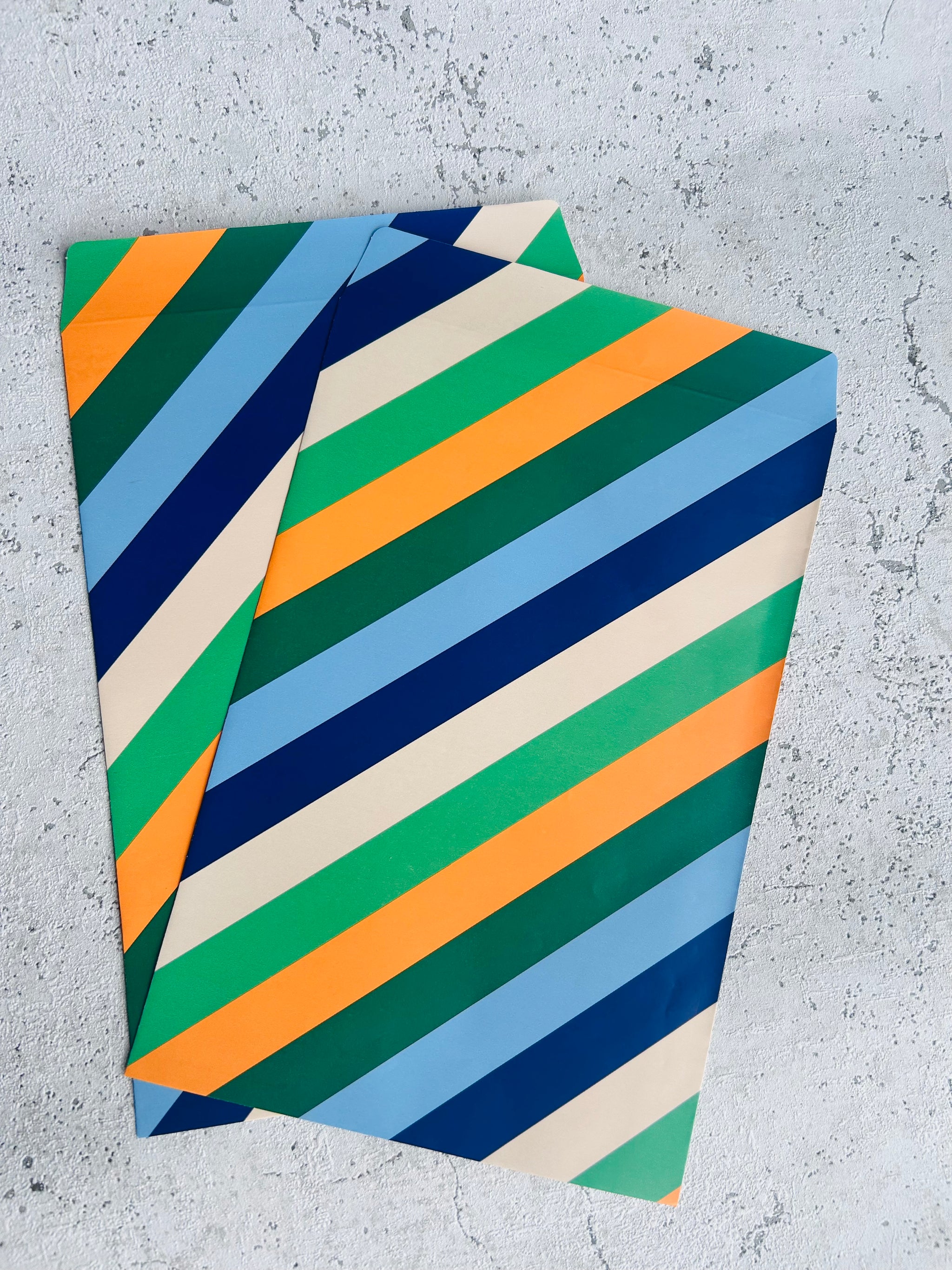 Papier Taschen • STRIPES BLUE • 10 Stk