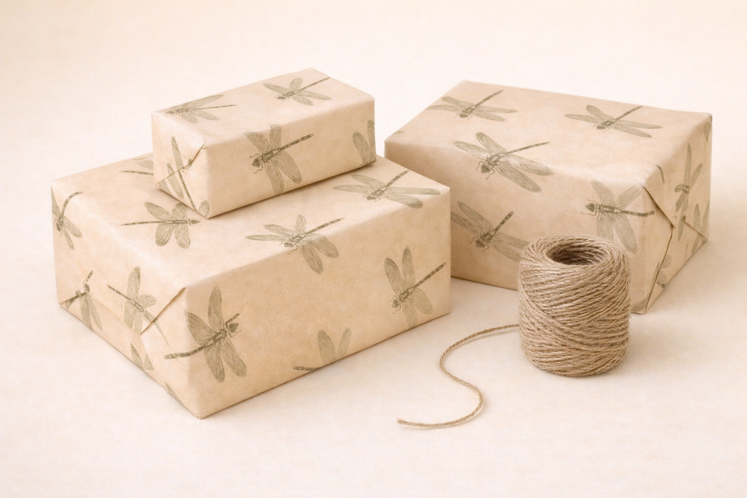 Seidenpapier Libellen orange Design