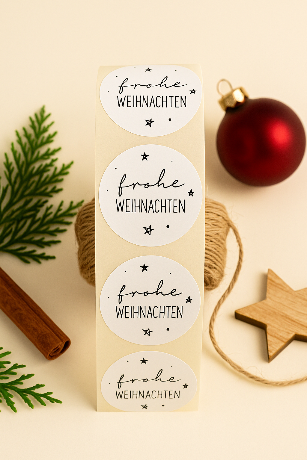 Sticker • Frohe Weihnachten • schwarz weiß gold Eigenproduktion 10 Stk