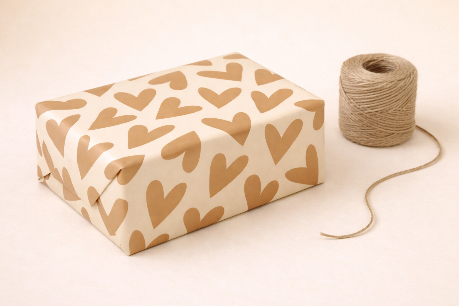 Seidenpapier Herzen nude brown Design