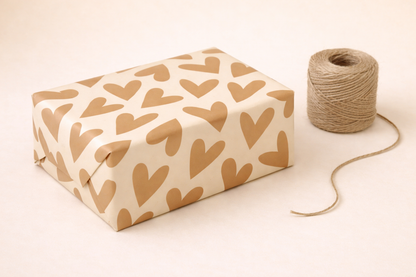 Seidenpapier Herzen nude brown Design