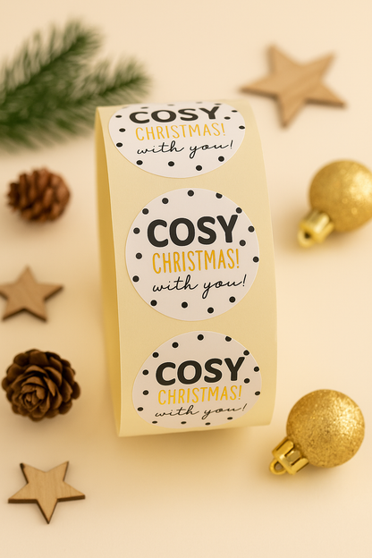Sticker •Cosy Christmas • gold• 10 Stk.