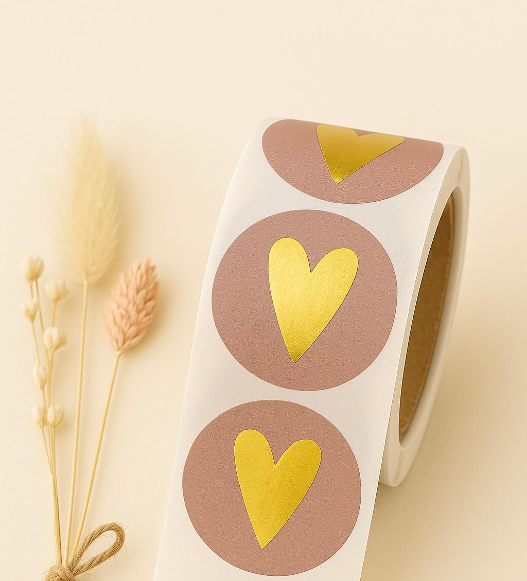 Sticker Herz Nude/ Blaugrün