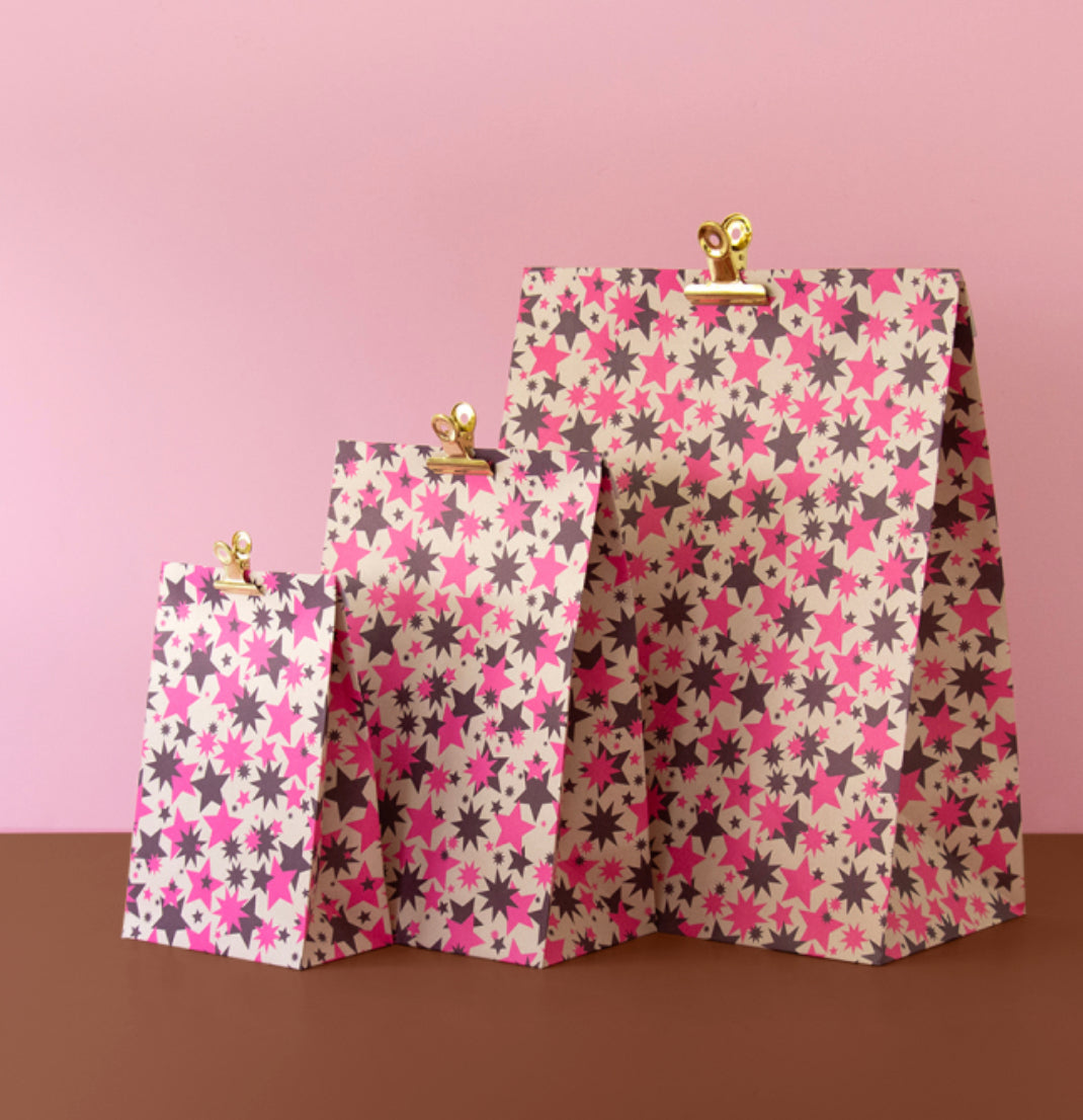 Pink Stars Blockbodentasche