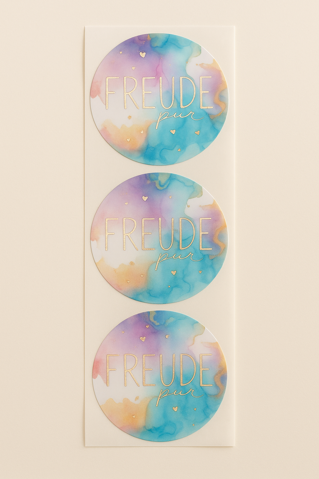 Sticker HOLI Freude pur gold 10 Stk.