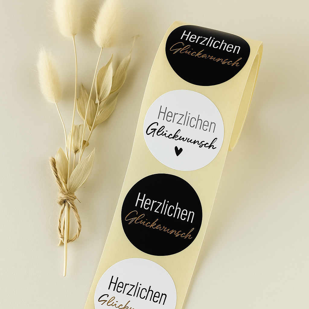 Sticker • herzlichen Glückwunsch • 10 Stk