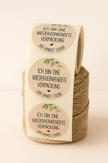 Sticker Nachhaltigkeit Verpackung 10 Stk.